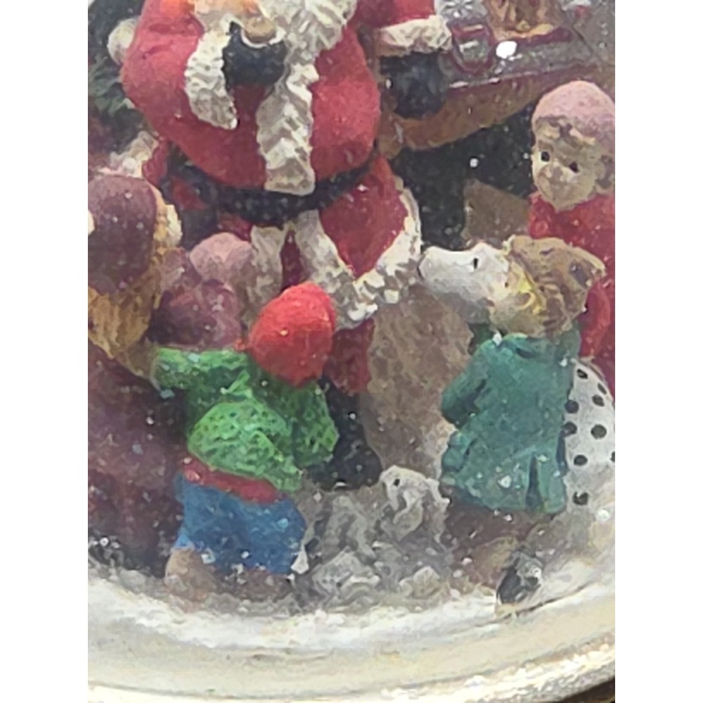 VTG Musical Snow Globe 6" Ornate Paw Base Santas Workshop Excll Wrking Con Heavy - Picture 3 of 10